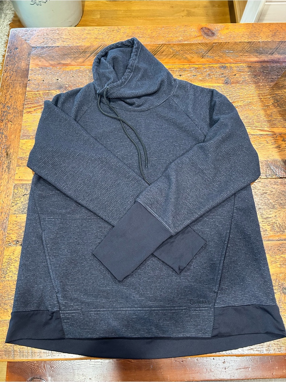 Women’s Black Heather Funnel Neck Sweatershirt